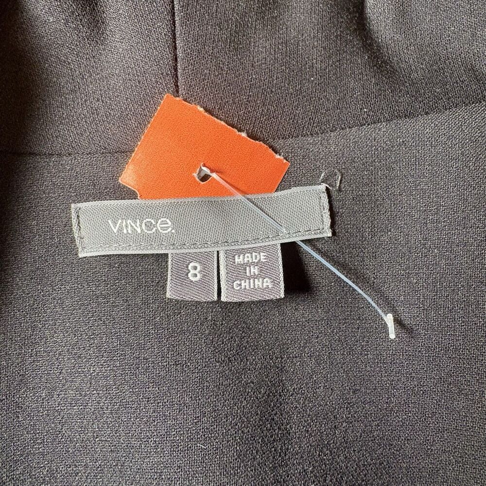 VINCE black  Blazer / Jacket  Size 8 Fully  Lined Lapel Open Front - Picture 10 of 12